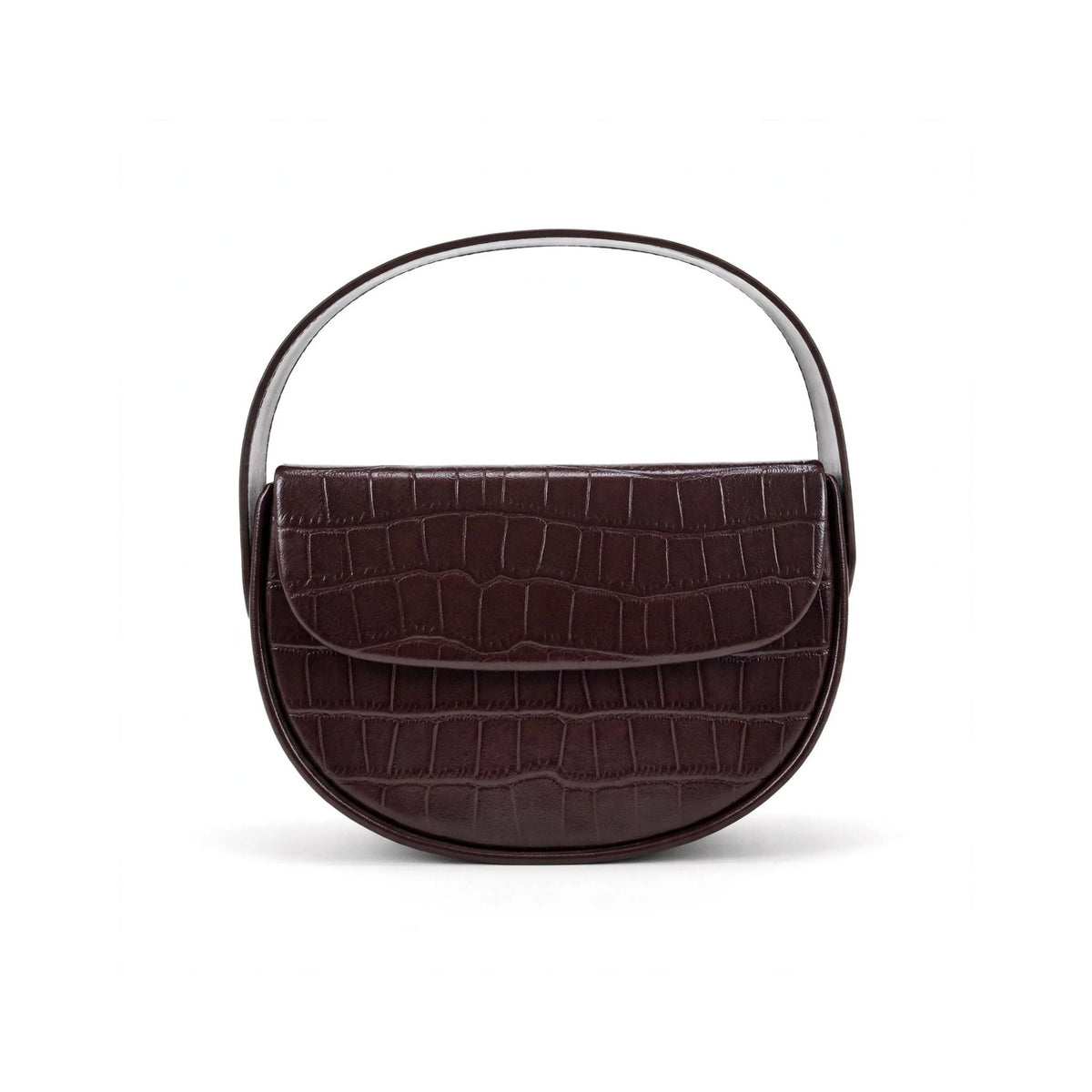 Mala Baguette Meia-Lua Croco