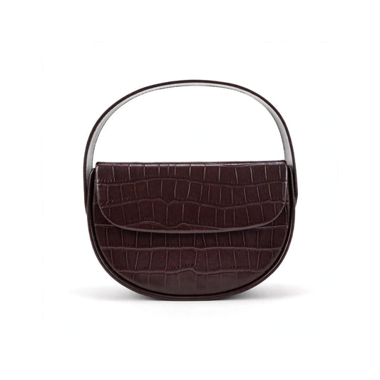 Mala Baguette Meia-Lua Croco