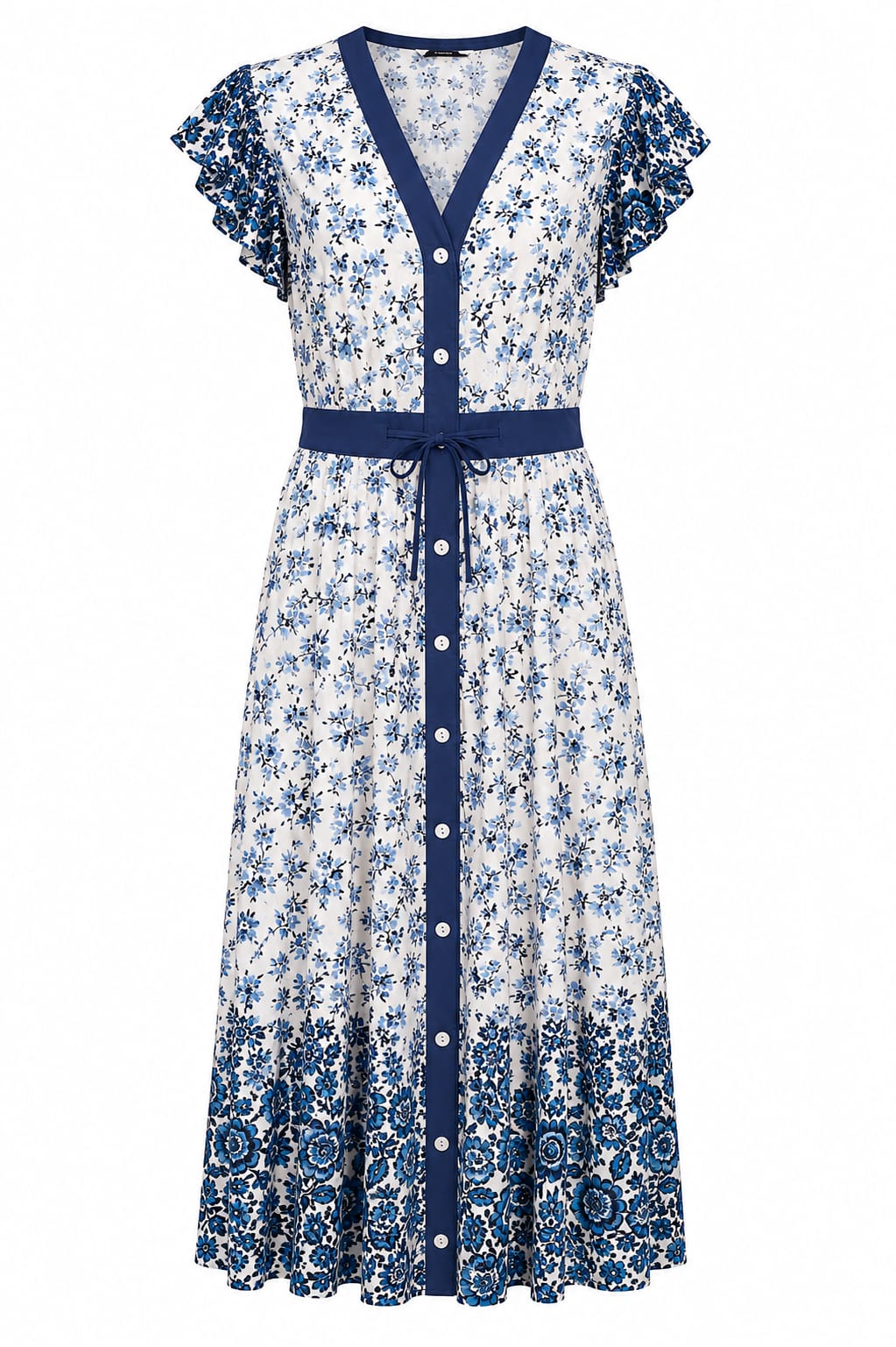 Vestido Floral com botões
